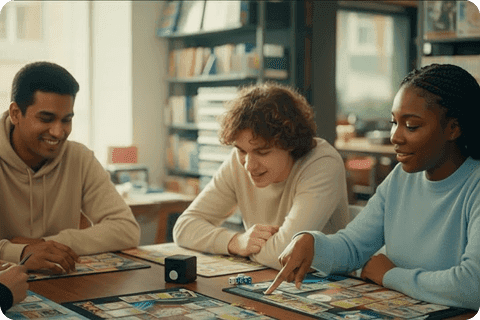 People playing the Pokémon TCG